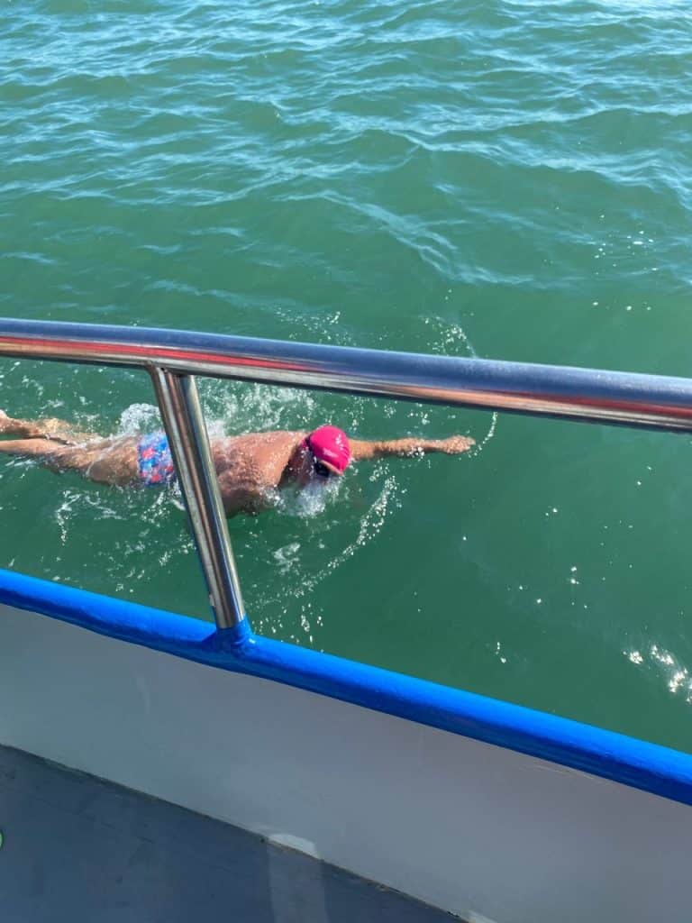 Ed Horne swimming the Channel